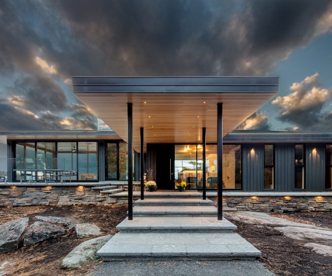 Entrance of Modern Custom House Designed by Toronto Architect Trevor McIvor