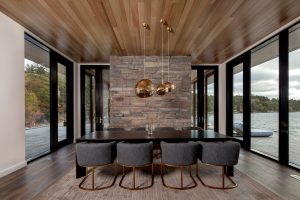 Dining Room Design with Lake Views Modern Cottage