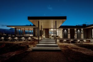 Modern Cottage Design Front Entrance on Georgian Bay