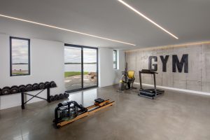 Luxury Home Gym Design in Georgian Bay Cottage