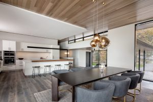 Open Concept Kitchen and Dining Room Design Georgian Bay Cottage