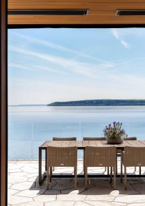 Luxury Modern Waterfront Cottage Patio Ontario Architect Trevor McIvor