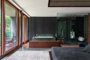 Open Concept Bedroom and Bathroom Design Modern Toronto House