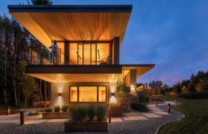 Balcony and Outdoor Patio of Modern Rural Ontario House