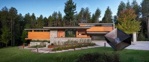 Front Yard and Driveway of Modern Luxury Home by Toronto Architect Trevor McIvor