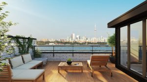 Townhouse Roof Terrace with Toronto Lakeview