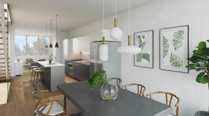 Open Kitchen and Dining Room Townhouse Lakeshore