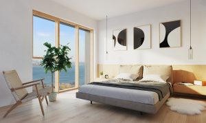 Lakeshore Townhouse Bedroom with Lake View
